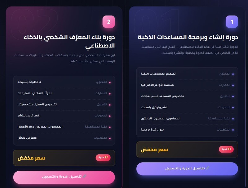دورات ذكاء اصطناعي متخصصة كهدية من منتدى AI